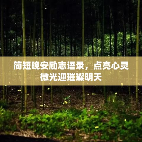 简短晚安励志语录，点亮心灵微光迎璀璨明天