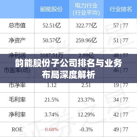 韵能股份子公司排名与业务布局深度解析