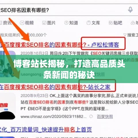 博客站长揭秘，打造高品质头条新闻的秘诀