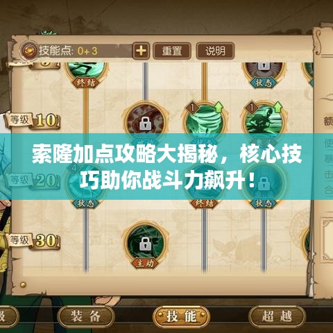 索隆加点攻略大揭秘，核心技巧助你战斗力飙升！