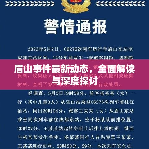 眉山事件最新动态，全面解读与深度探讨