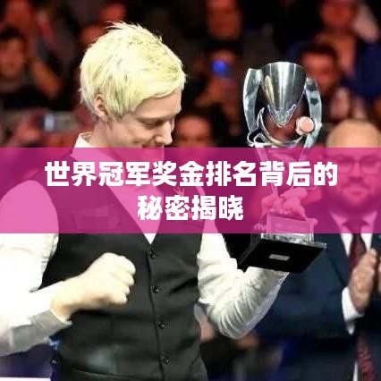 世界冠军奖金排名背后的秘密揭晓