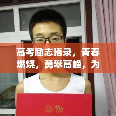 高考励志语录，青春燃烧，勇攀高峰，为梦想冲刺！