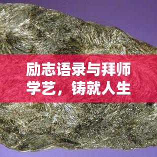 励志语录与拜师学艺，铸就人生的辉煌篇章