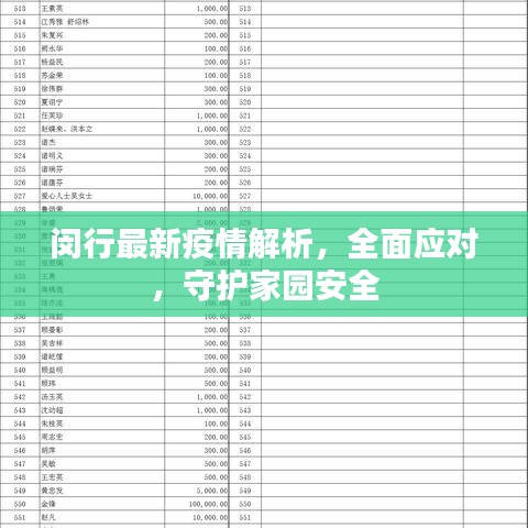 闵行最新疫情解析，全面应对，守护家园安全