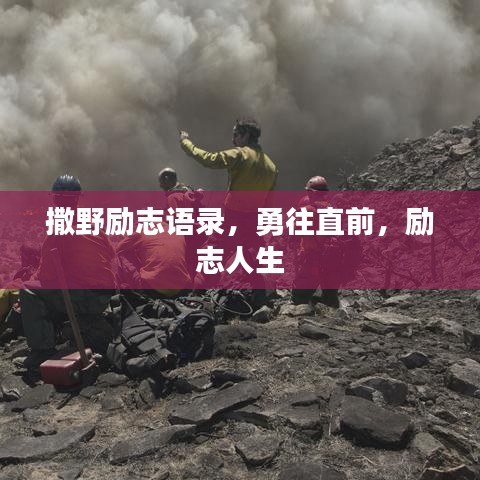 撒野励志语录，勇往直前，励志人生