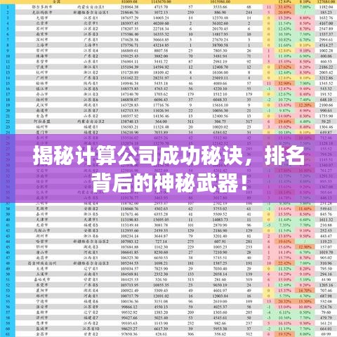 揭秘计算公司成功秘诀，排名背后的神秘武器！