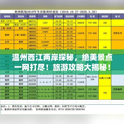 温州西江两岸探秘，绝美景点一网打尽！旅游攻略大揭秘！