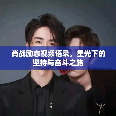 肖战励志视频语录，星光下的坚持与奋斗之路