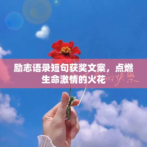励志语录短句获奖文案，点燃生命激情的火花