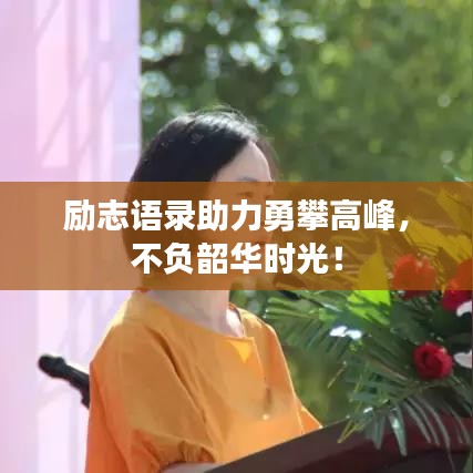 励志语录助力勇攀高峰，不负韶华时光！