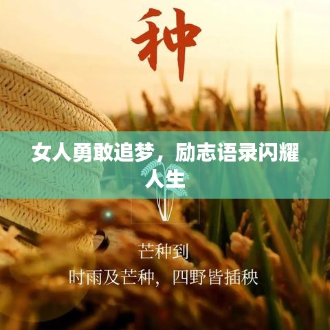 女人勇敢追梦，励志语录闪耀人生