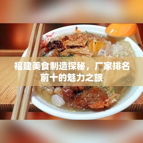 福建美食制造探秘，厂家排名前十的魅力之旅