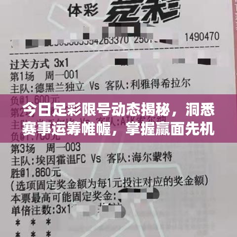 今日足彩限号动态揭秘，洞悉赛事运筹帷幄，掌握赢面先机！