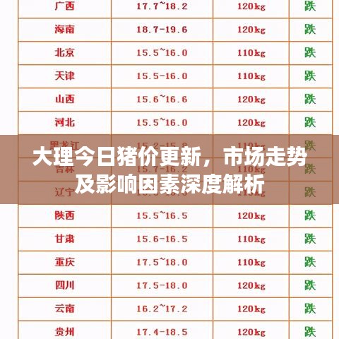 大理今日猪价更新，市场走势及影响因素深度解析