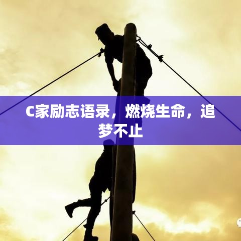 C家励志语录，燃烧生命，追梦不止