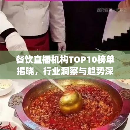 餐饮直播机构TOP10榜单揭晓，行业洞察与趋势深度解读