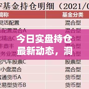 今日实盘持仓最新动态，洞悉市场脉搏，把握投资先机