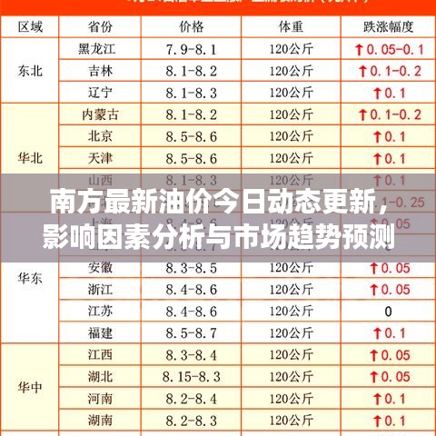 南方最新油价今日动态更新，影响因素分析与市场趋势预测