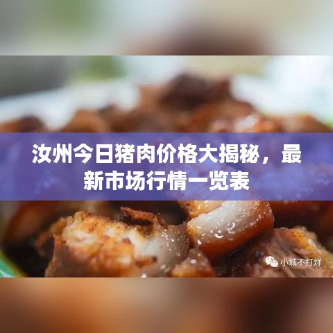汝州今日猪肉价格大揭秘，最新市场行情一览表