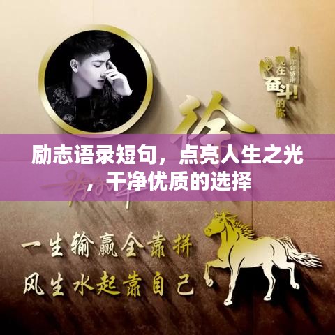 励志语录短句，点亮人生之光，干净优质的选择