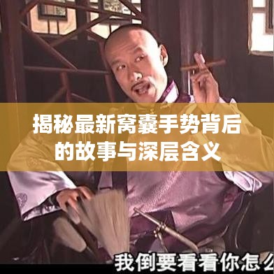 揭秘最新窝囊手势背后的故事与深层含义