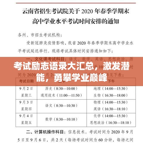 考试励志语录大汇总，激发潜能，勇攀学业巅峰